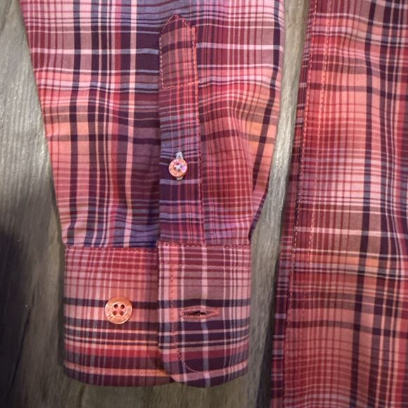 Cinch Boys' Plaid Print Long Sleeve Button-Down Up Shirt Size Size 10 Kids Youth - Picture 6 of 8